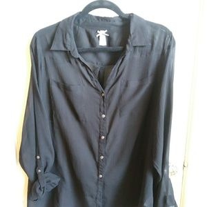 Vanity Sheer Button Down Shirt